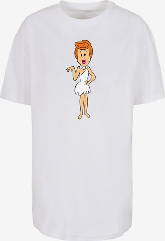 F4NT4STIC Shirt 'Familie Feuerstein Wilma Flintstone Classic Pose' in Wit: voorkant