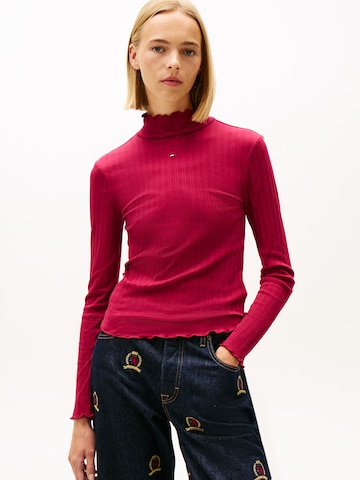T-shirt Tommy Jeans en violet : devant