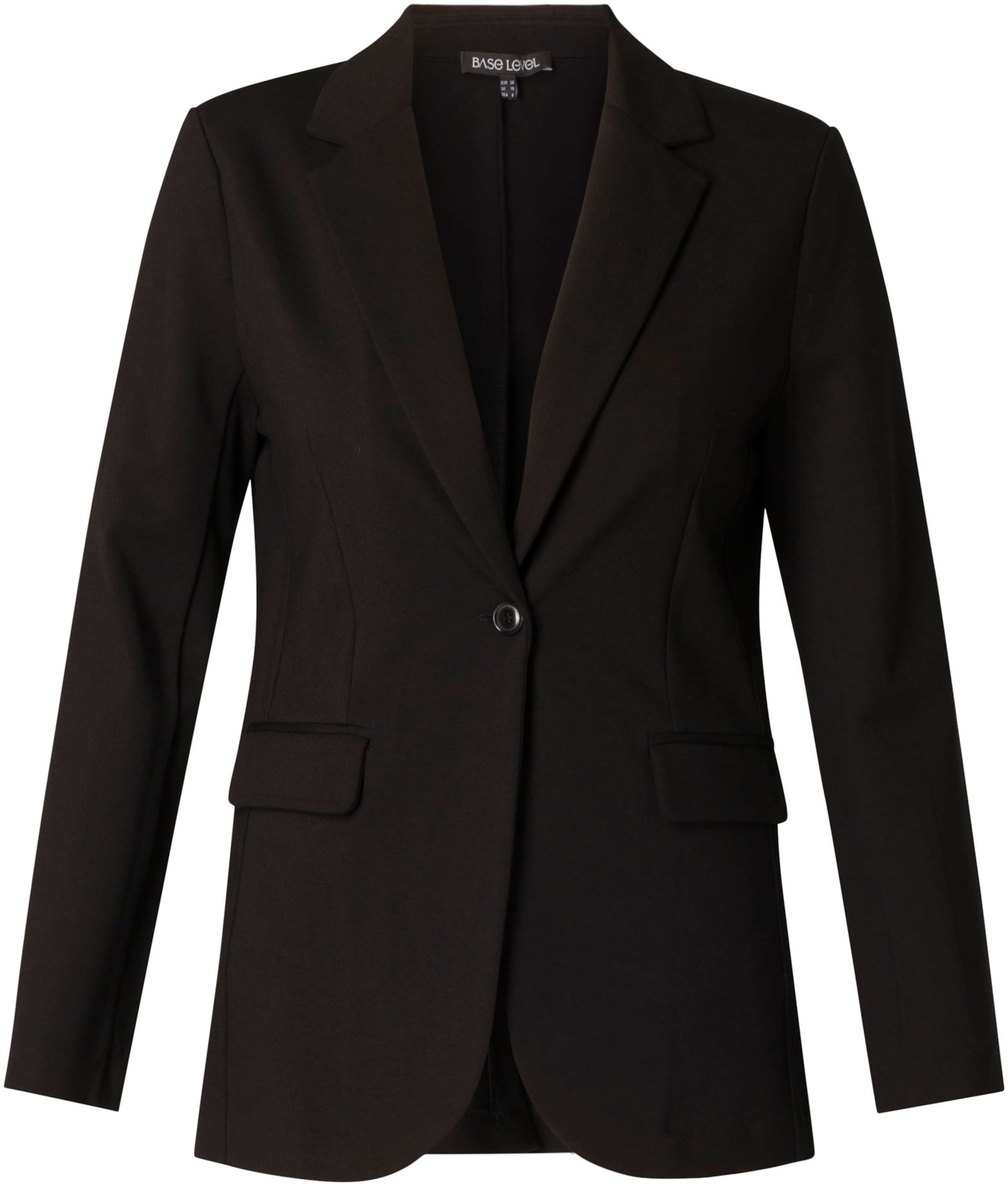 BASE LEVEL CURVY Blazer in Schwarz: Vorderseite