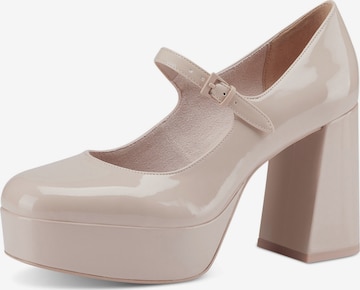 TAMARIS - Zapatos con plataforma en beige: frente