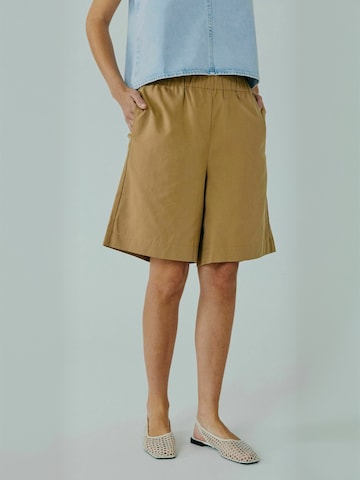 NORR Regular Broek ' Mille ' in Beige