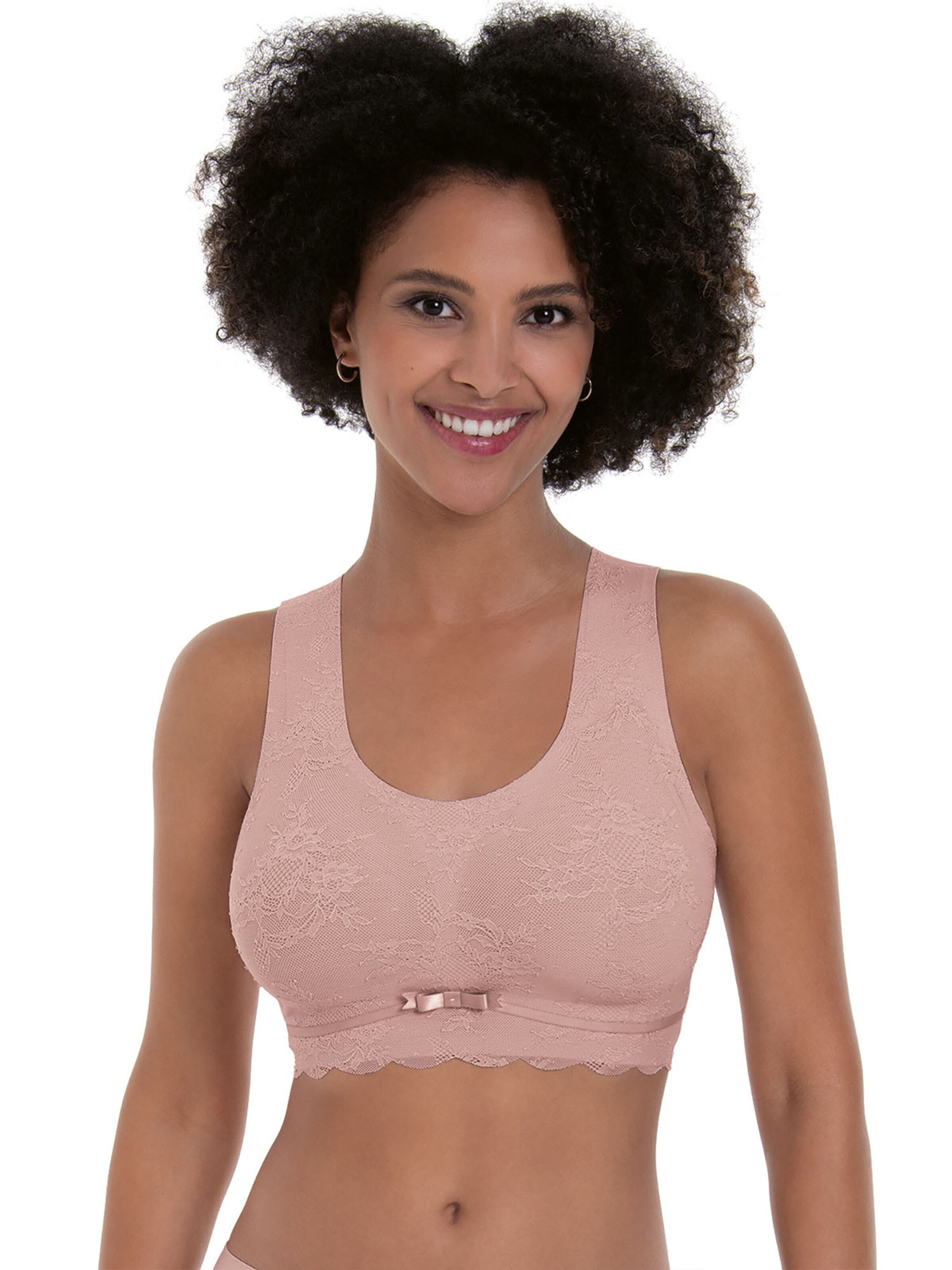 ANITA Bodice 'Essentials Lace' in Pink: front