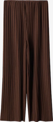 MANGO Szeroka nogawka Spodnie w kolorze brązowy: przód