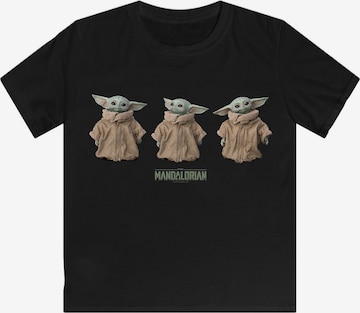 Maglietta 'The Mandalorian Baby Yoda' di F4NT4STIC in nero: frontale