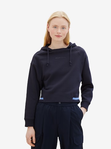 TOM TAILOR DENIM Sweatshirt in Blue: front