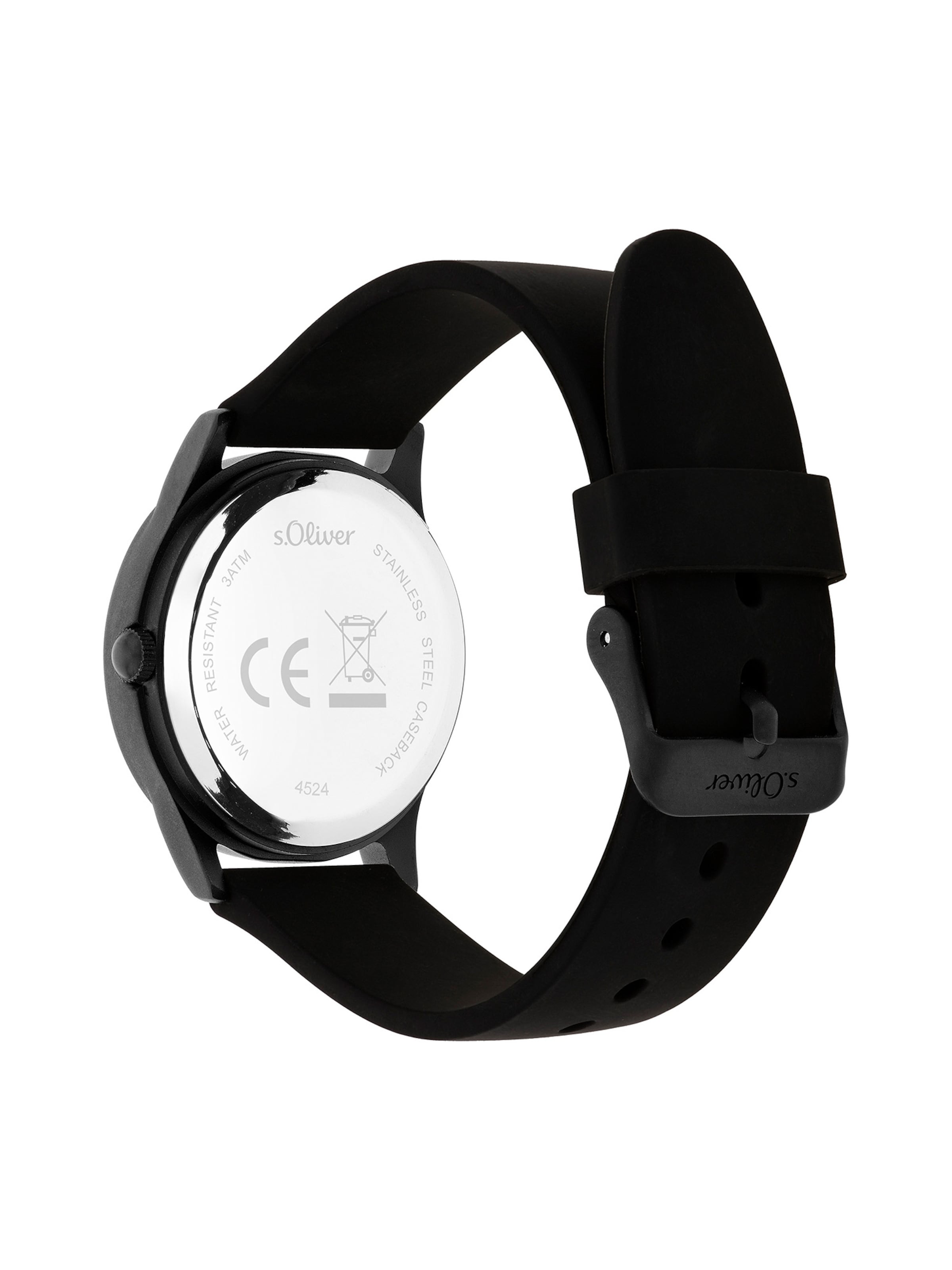 s.Oliver Watch 'The Black Rush' in Black