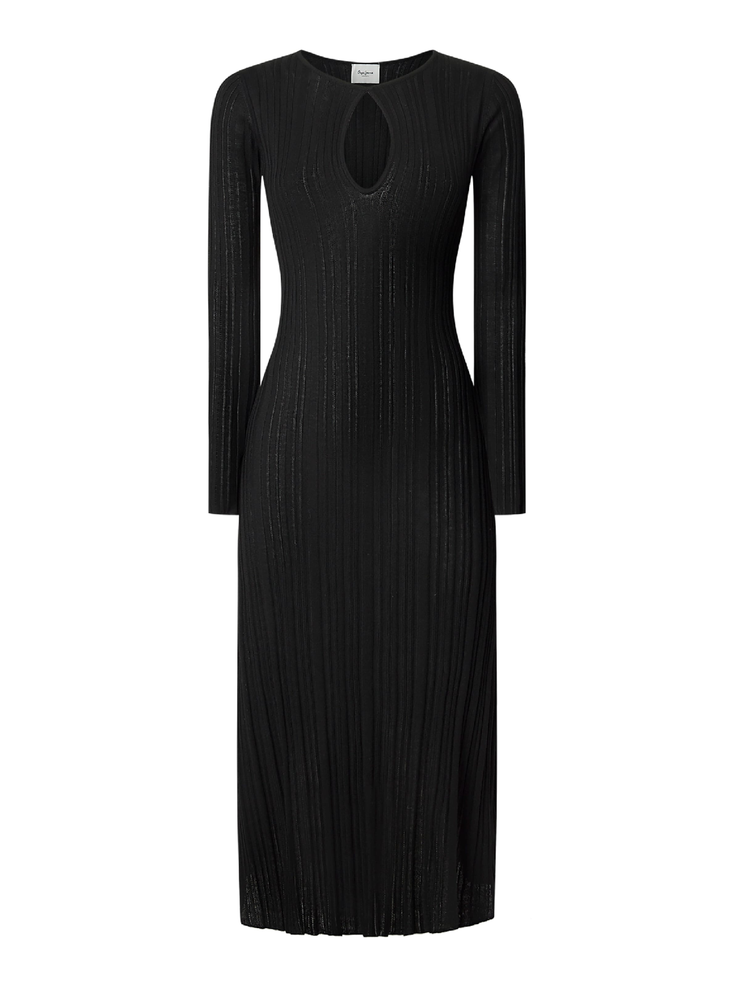 Robes en maille 'Natasha' Pepe Jeans en noir : devant