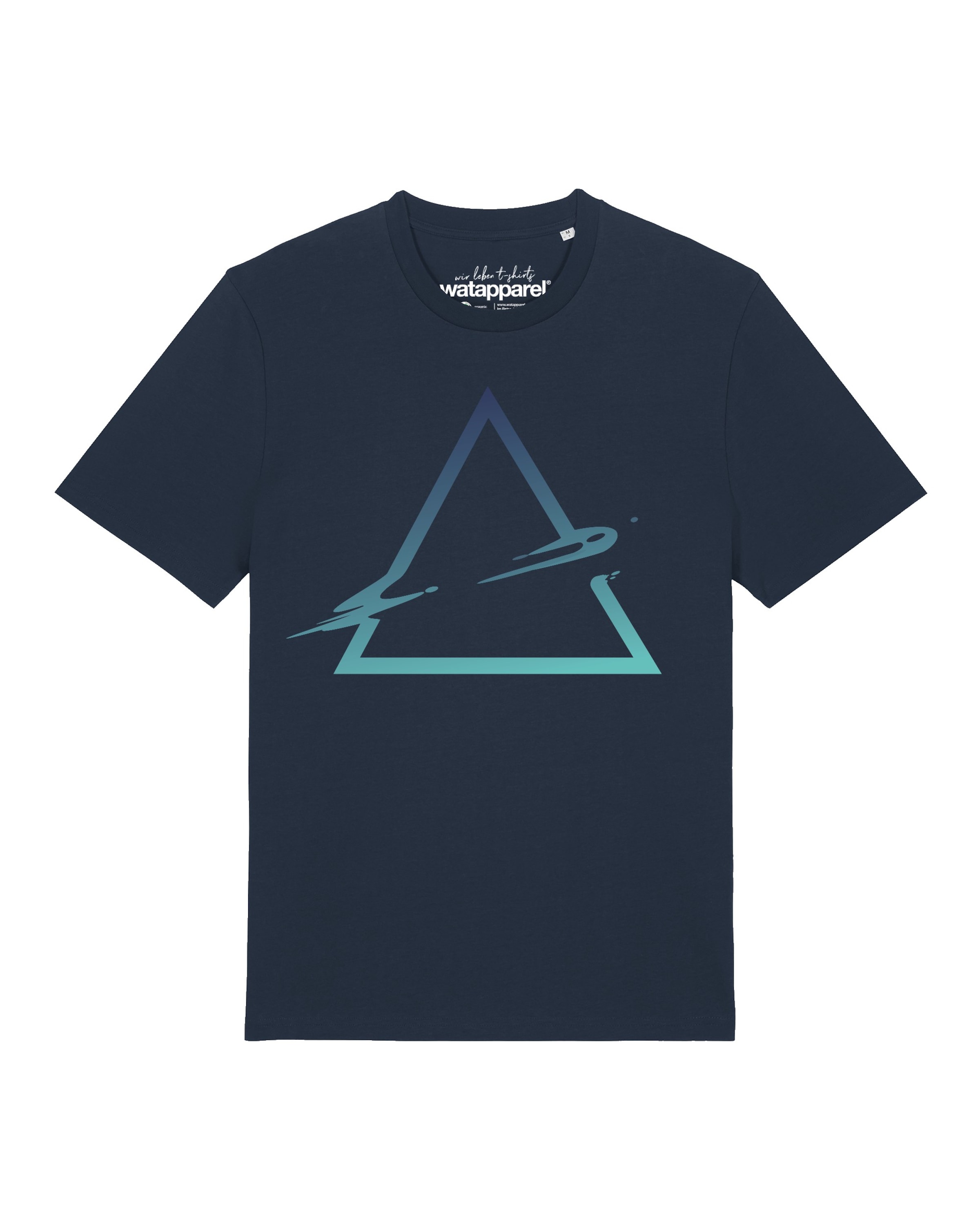 T-Shirt ' Triangle ' Watapparel en bleu : devant