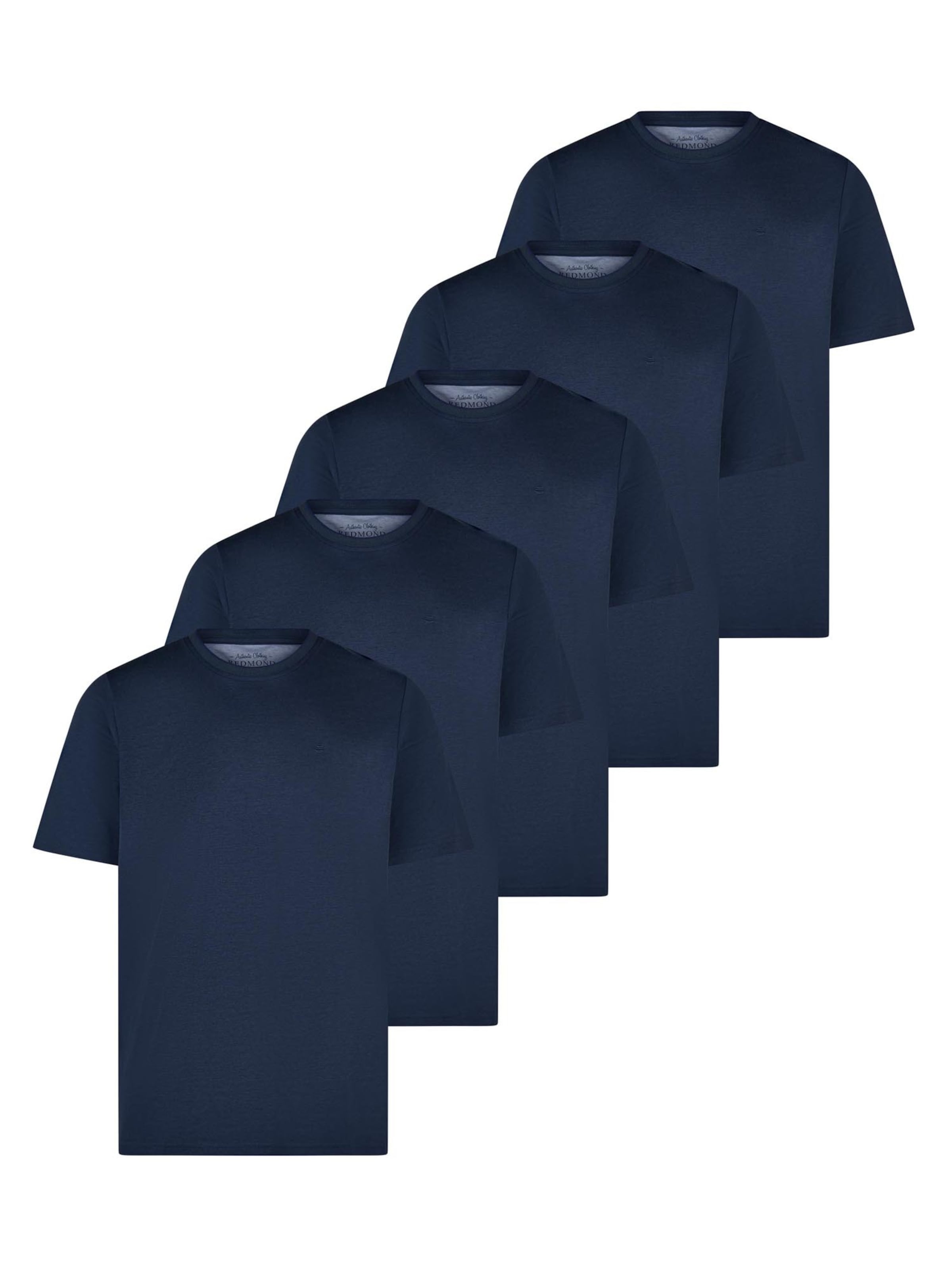 redmond Shirt 'Basic'‌‌‌‌‌ in Blau: Vorderseite