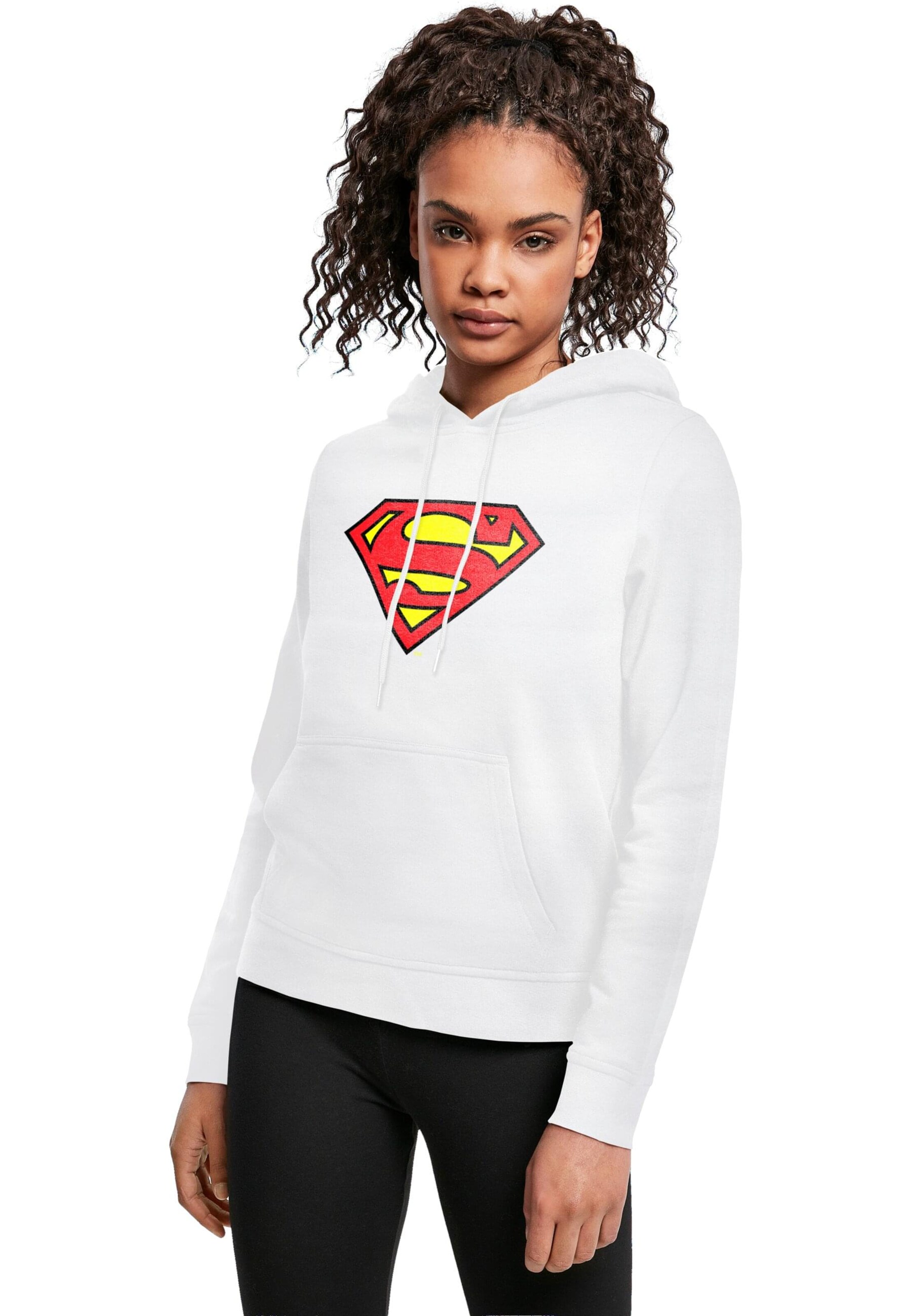 ABSOLUTE CULT Sweatshirt 'DC Originals - Superman Shield' in White: front