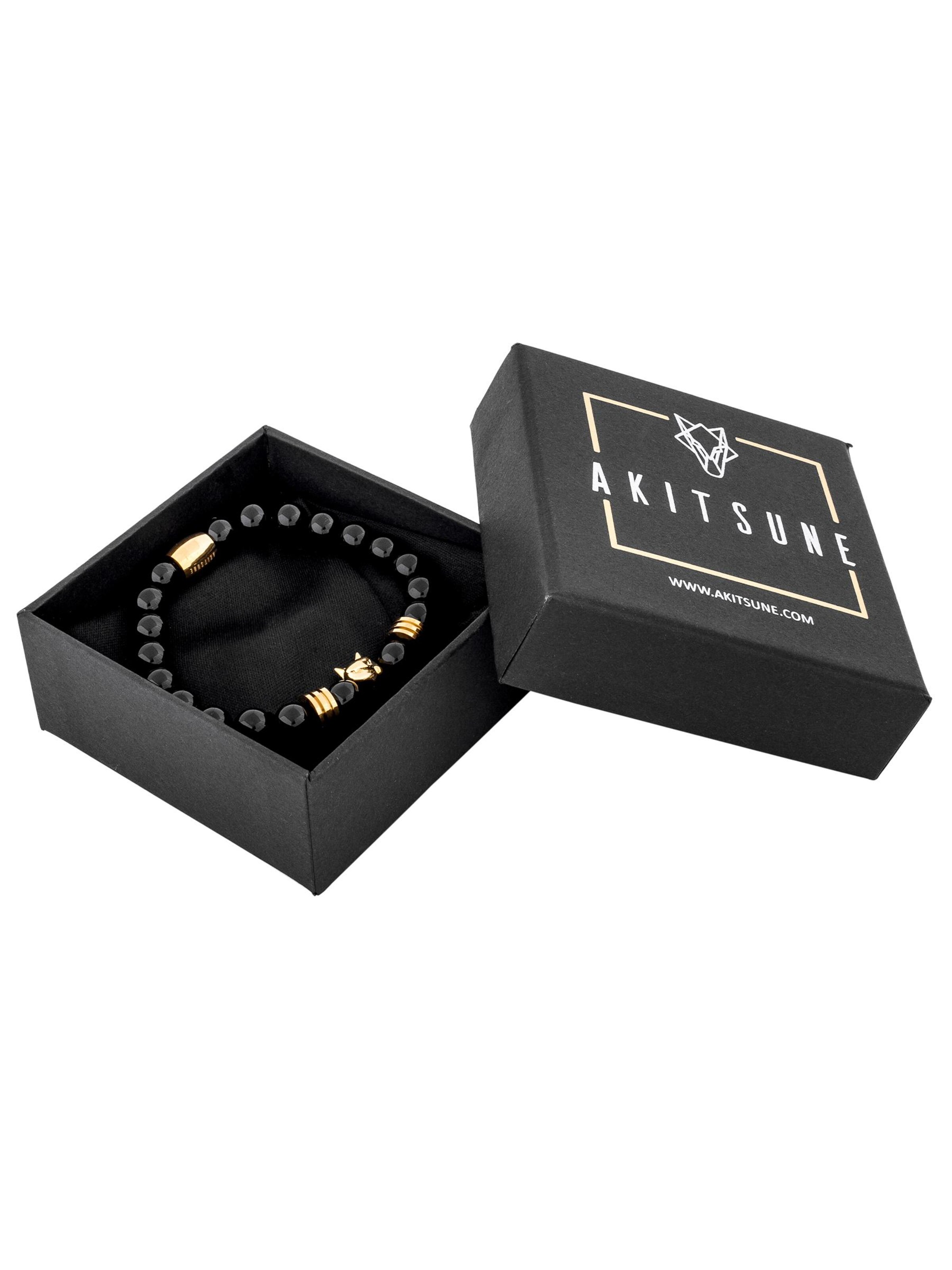 Akitsune Armband 'Obsidius'‌‌‌‌‌‌ in Gold