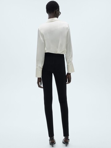 MANGO Slim fit Leggings 'LEZIP' in Black