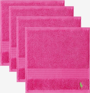 Ralph Lauren Home Washcloth 'POLO PLAYER' in Pink: front