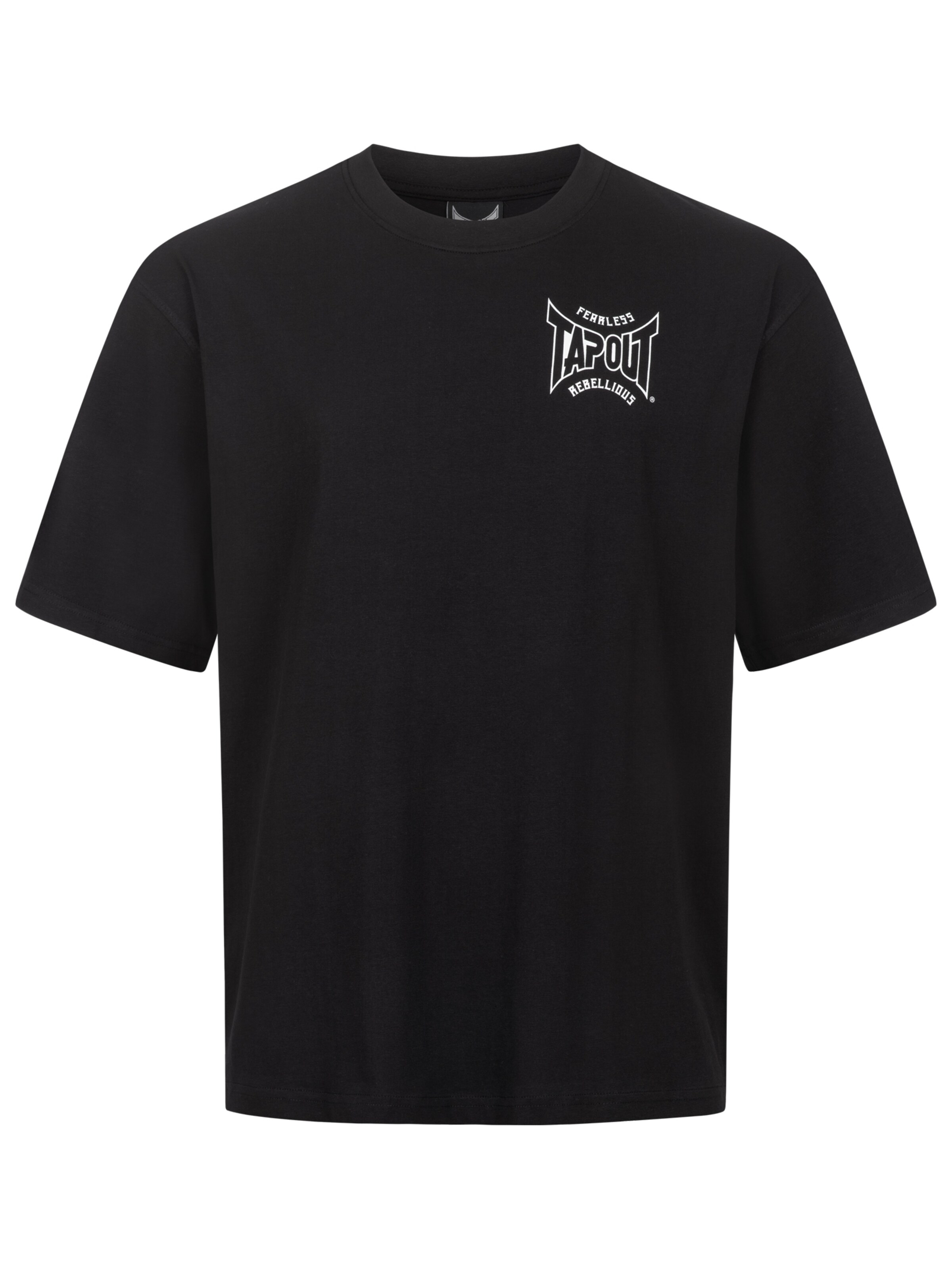 Tapout Shirt 'B3Li3Ve' in Zwart: voorkant