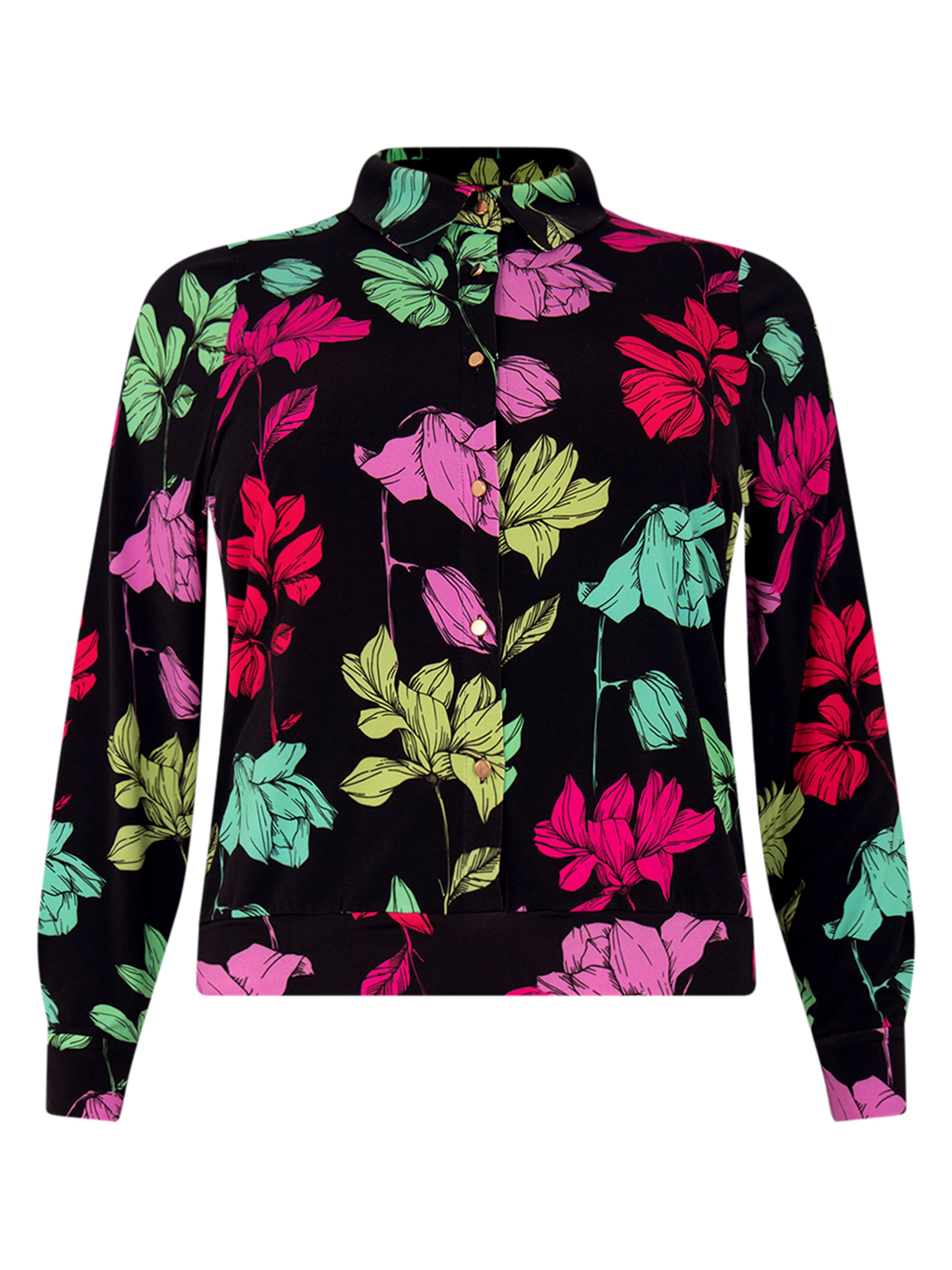 YOEK Bluse in Schwarz: Vorderseite