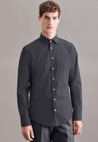 SEIDENSTICKER Slim fit Business Shirt 'X-Slim' in Grey: front