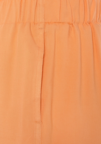 LASCANA - Loosefit Pantalón plisado en naranja