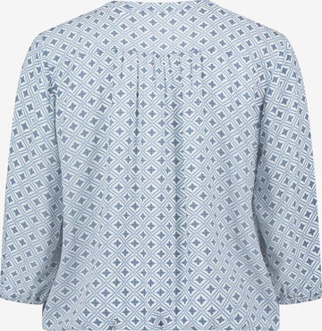 Cartoon Casual-Bluse mit Muster in Blau