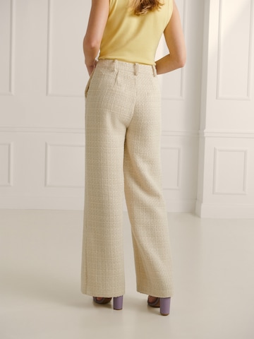 Guido Maria Kretschmer Women - Pierna ancha Pantalón 'Astrid' en blanco