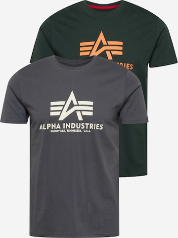 ALPHA INDUSTRIES Shirt in Grijs: voorkant