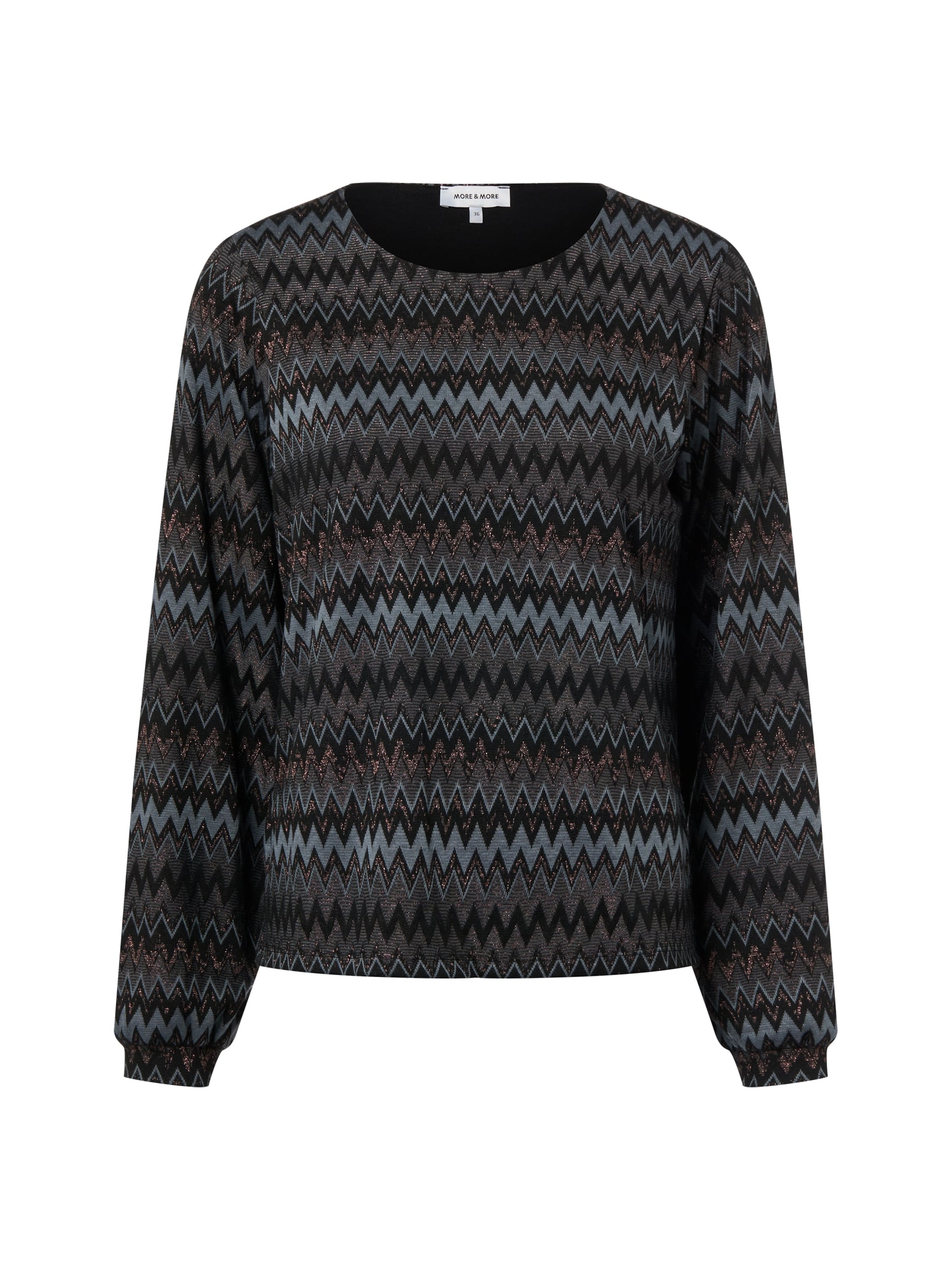 MORE & MORE Тениска в черно: отпред