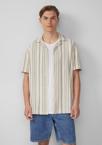 QS Comfort Fit Hemd in Beige: Vorderseite