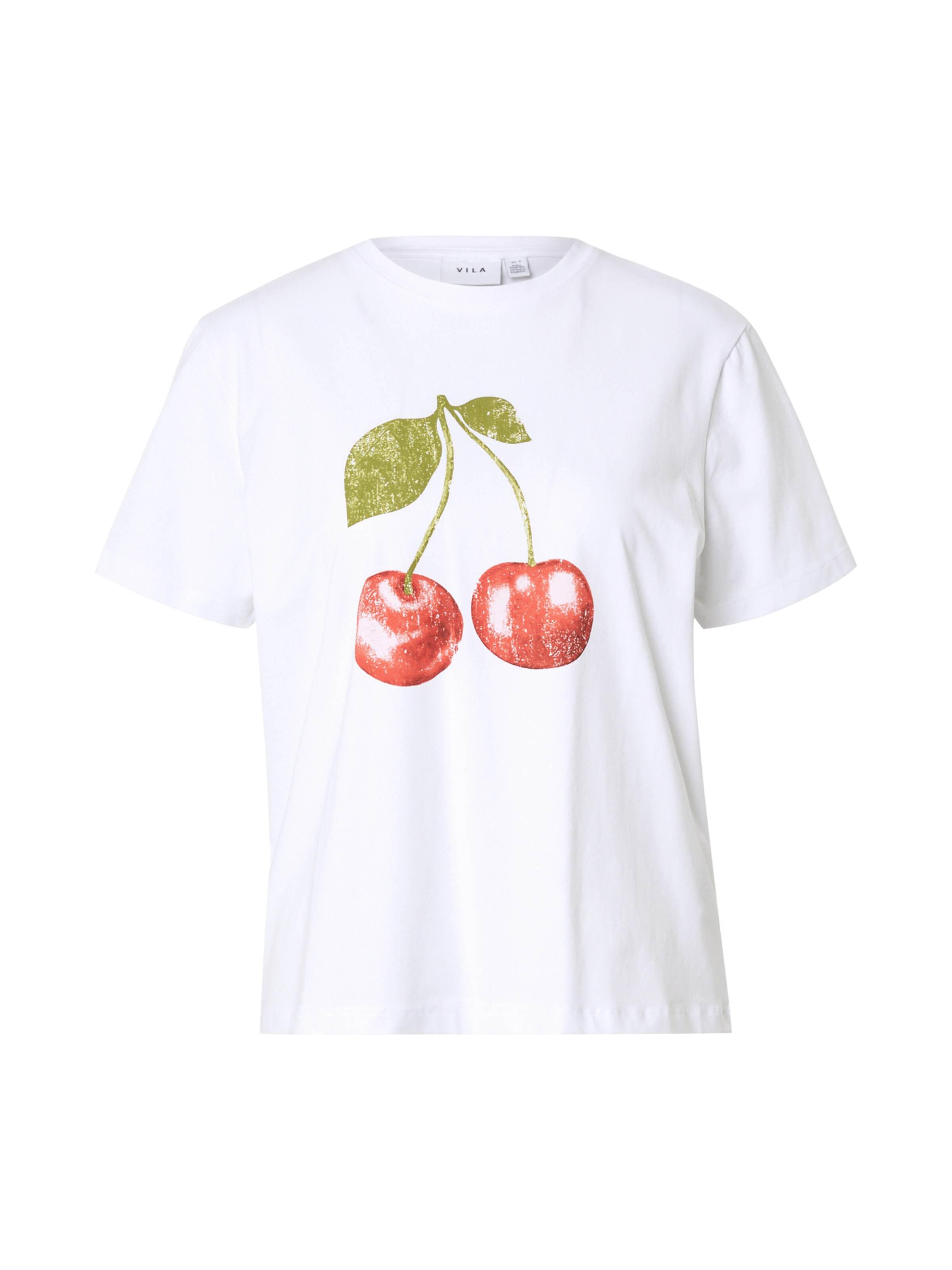 VILA Μπλουζάκι 'VINora' σε λευκό: μπροστά