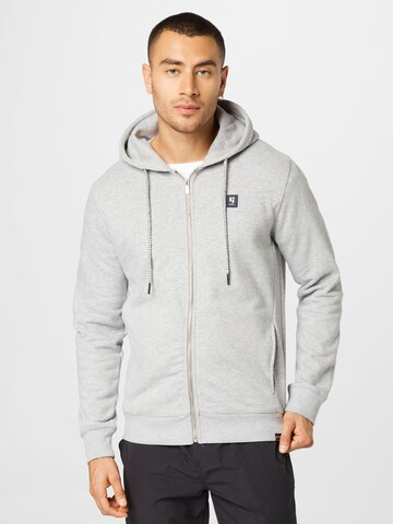 GARCIA Zip-Up Hoodie in Grey: front