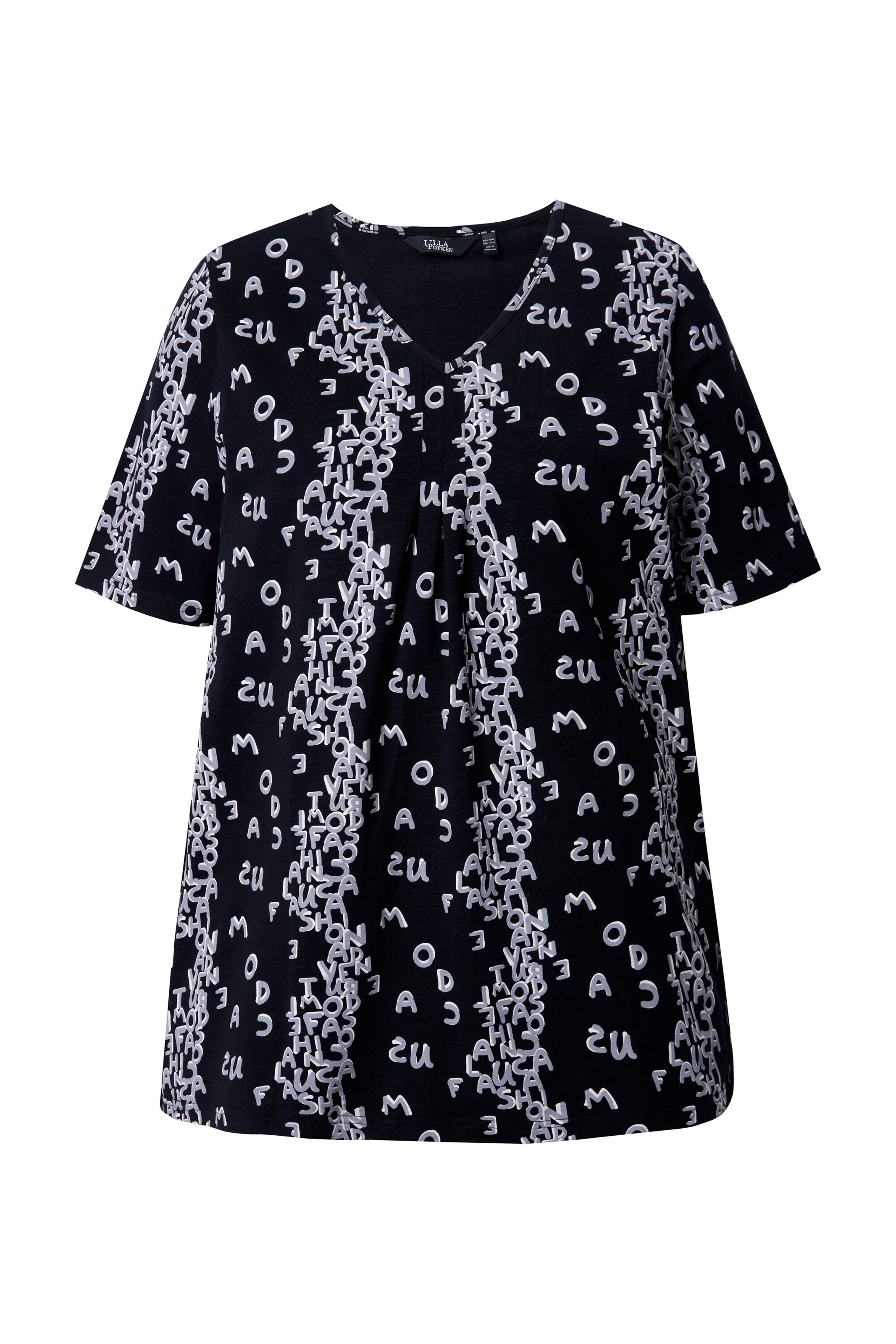 Ulla Popken Shirt in Schwarz: Vorderseite