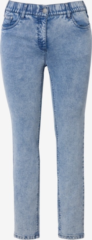Coupe slim Jean Ulla Popken en bleu : devant