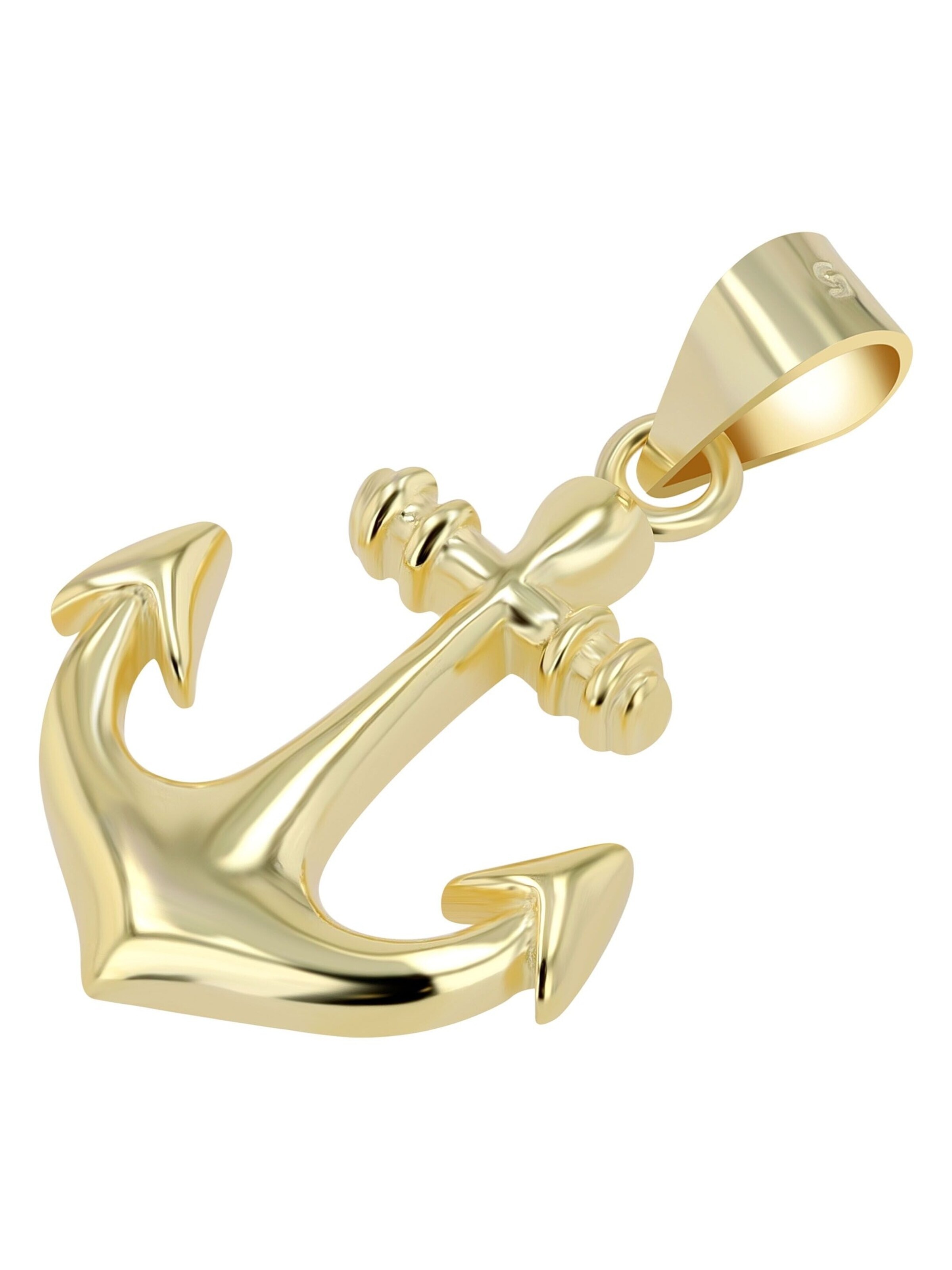 Akzent Pendant '"Elwin" aus 925 Sterlingsilber, rhodiniert, langlebig' in Gold: front