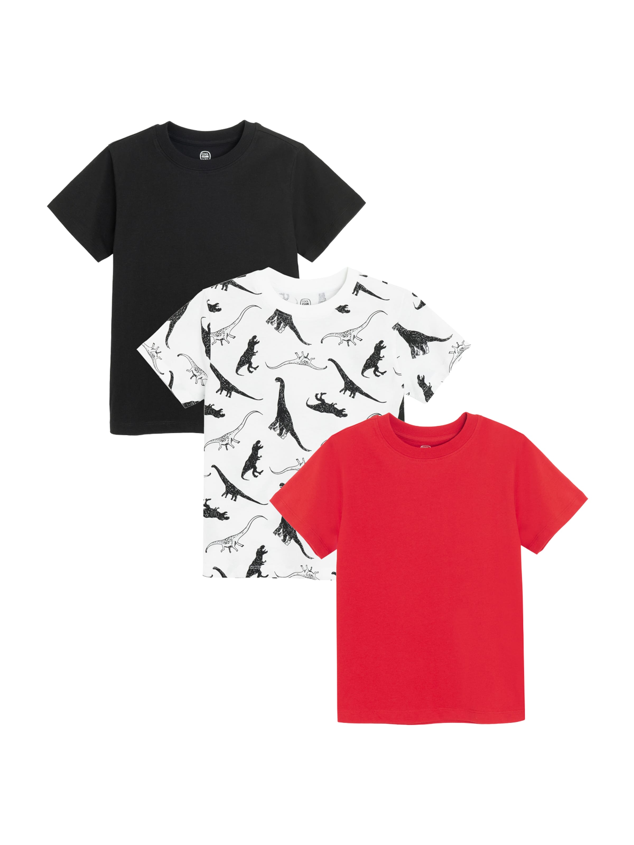 Cool Club T-Shirt in rot / schwarz / weiß, Produktansicht