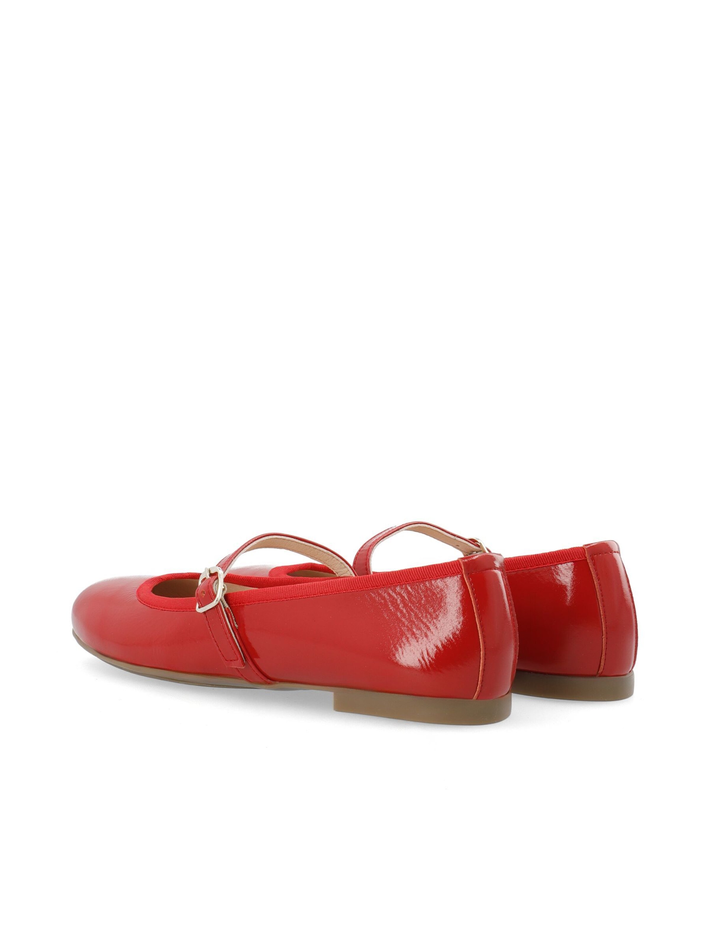Bianco Strap ballerina in Red