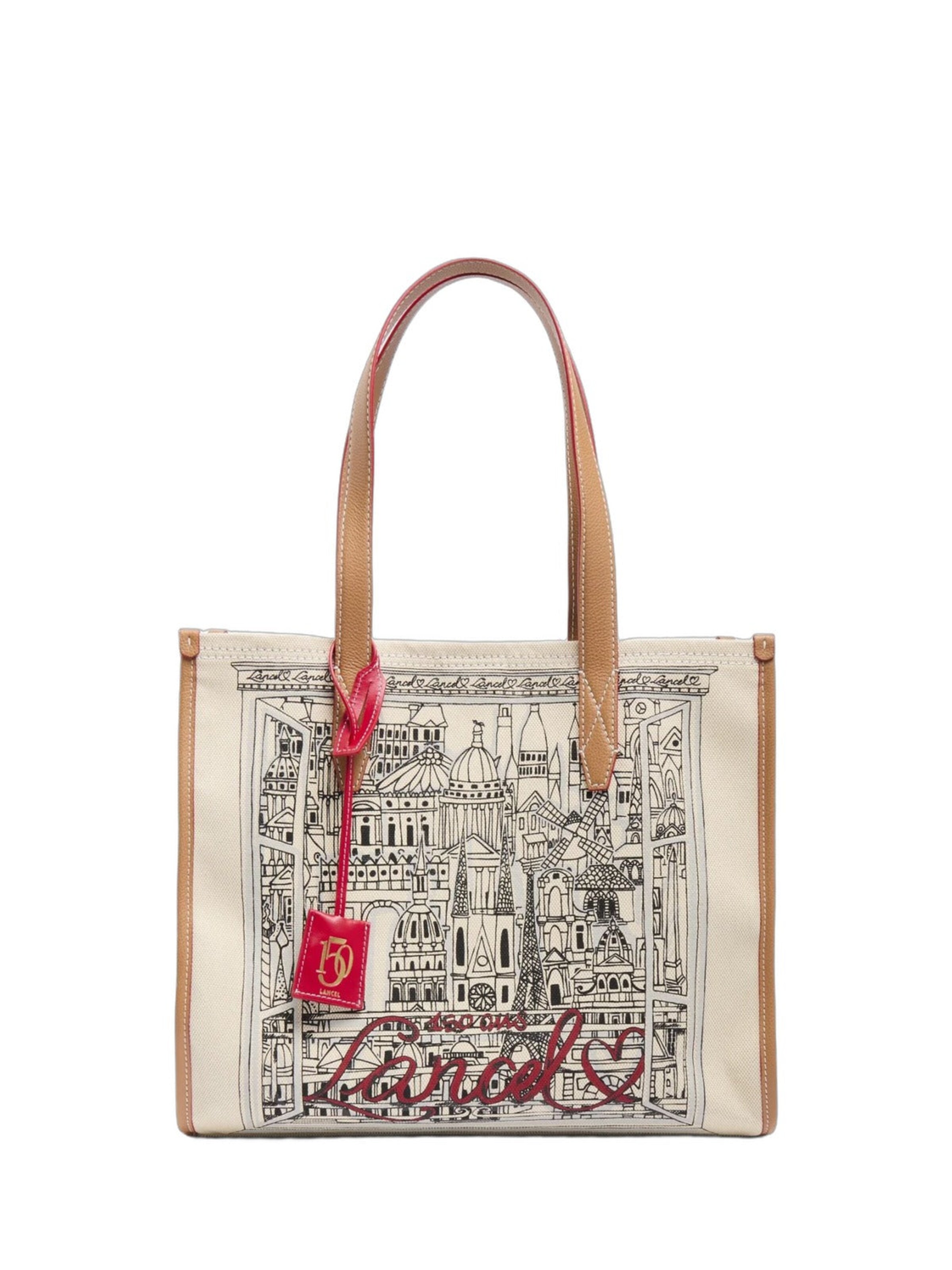 Shopper 'Lancel Capsule Cabas L Toile Naturel Beige' di Lancel in beige: frontale