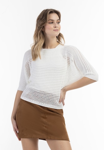 DreiMaster Vintage Sweater in White: front