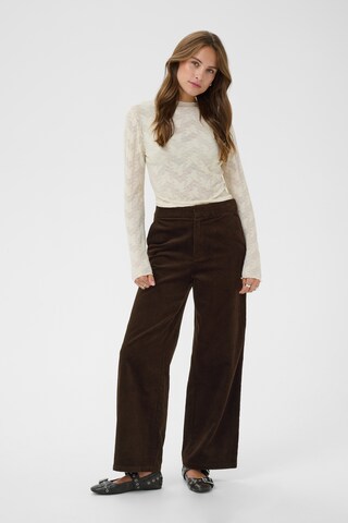 SAINT TROPEZ Regular Trousers in Brown: front