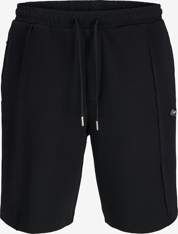 JACK & JONES Wide Leg Housut 'JPSTBILL FLETCHER' värissä musta: etupuoli