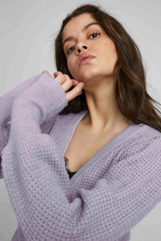 ICHI Knit cardigan 'DUSTY' in Purple
