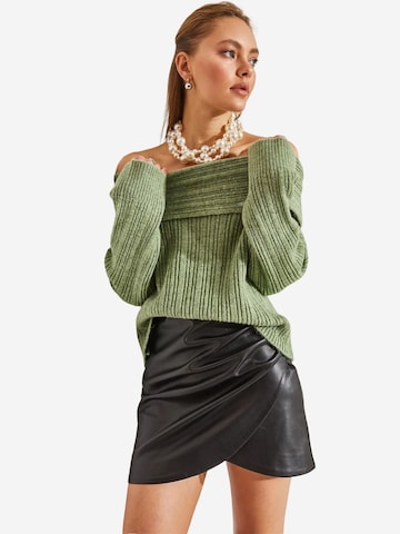 Bianco Lucci Pulóver 'Pullover' - zöld