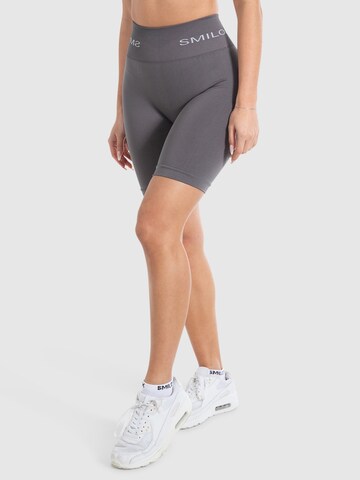 Smilodox Skinny Workout Pants 'Azura' in Grey: front