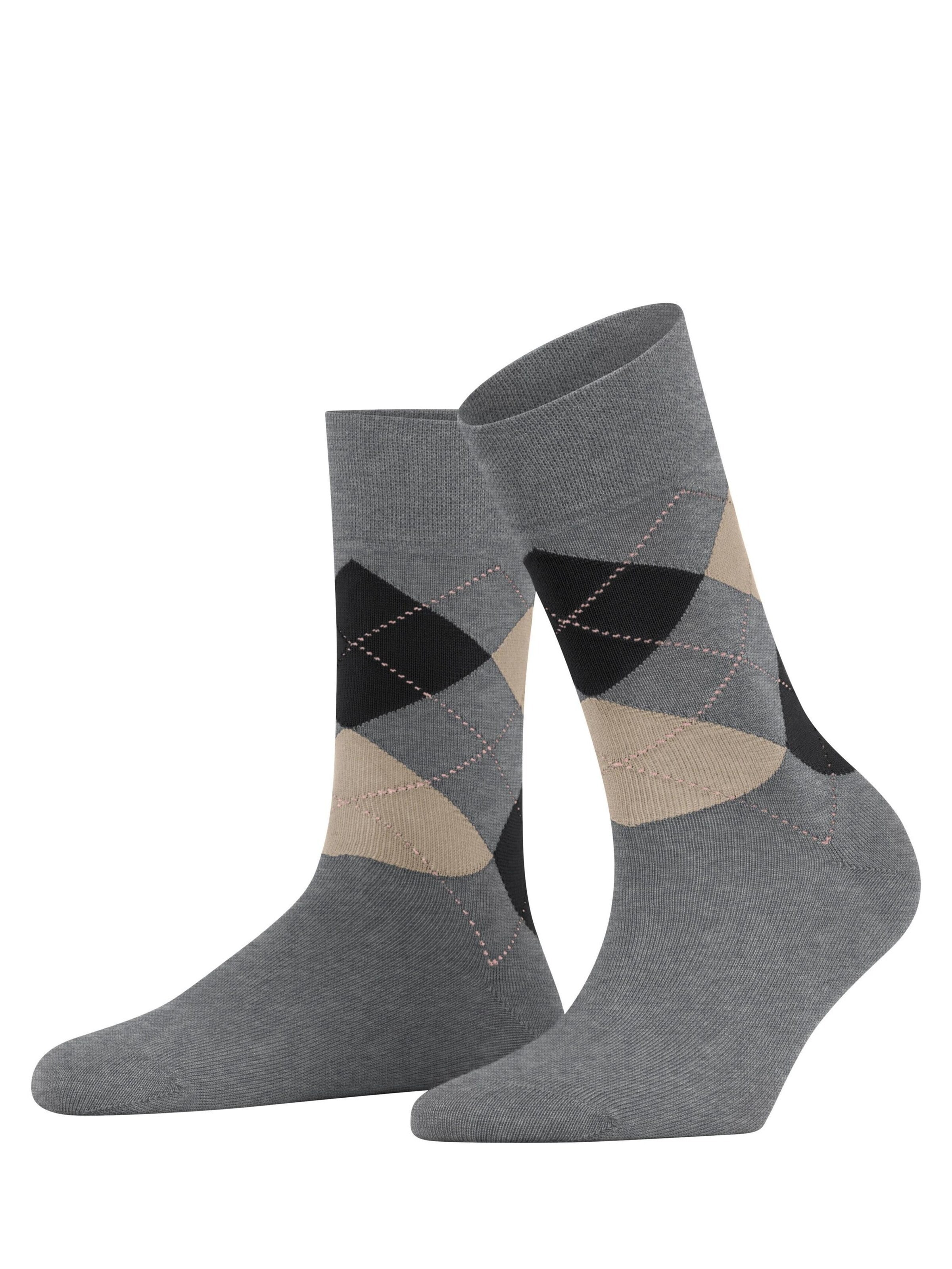 FALKE Socken 'Sensitive Argyle'‌‌‌‌‌ in Grau: Vorderseite