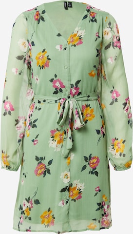 VERO MODA Shirt Dress 'KAYA' in Green: front