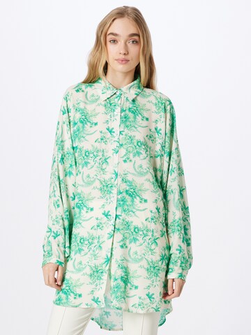 Parisienne et Alors Blouse 'SABOT' in Groen: voorkant