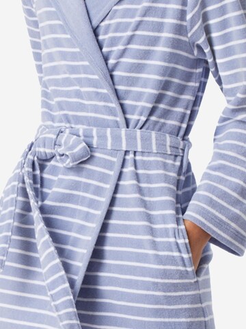 SCHIESSER Bademantel lang 'Feather Terry'‌‌‌‌‌ in Blau