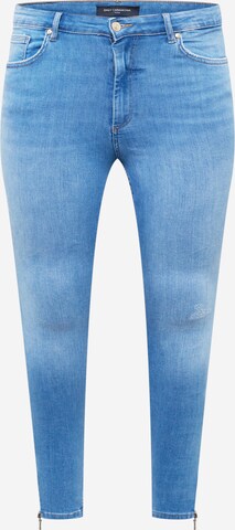 ONLY Carmakoma Skinny Jeans 'Willy' in Blauw: voorkant