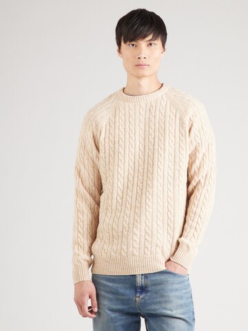 Pull-over Lindbergh en beige : devant
