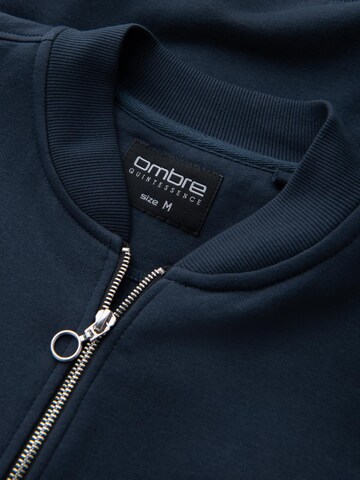 Ombre Sweatvest 'OM-SSZP-0215' in Blauw