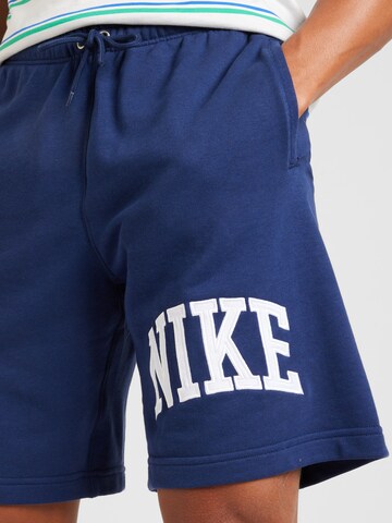 Nike Sportswear - Regular Calças 'CLUB' em azul