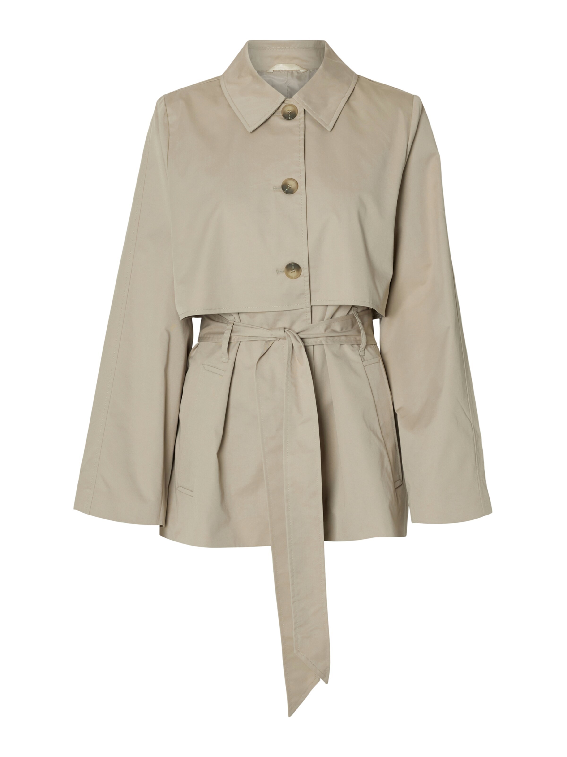 Manteau mi-saison 'SLFBELLI' SELECTED en beige : devant