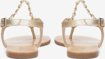 Kazar T-Bar Sandals in Gold